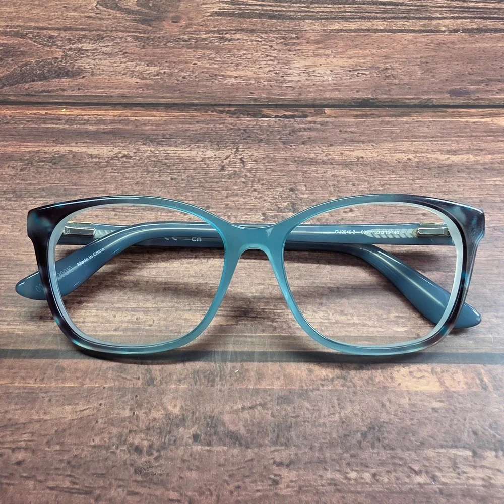 Guess GU2949-3 Blue Tortoise Shell Cat Eye Eyeglasses 53-15-140 Designer Frames